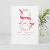 Carte de la Journée des Femmes du 8 mars (Debout devant)