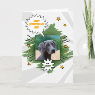 Carte de la Journée des grands-parents du chien avec la