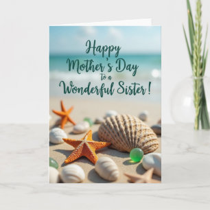 Carte de la journée des mamans d'Ocean View Sœur