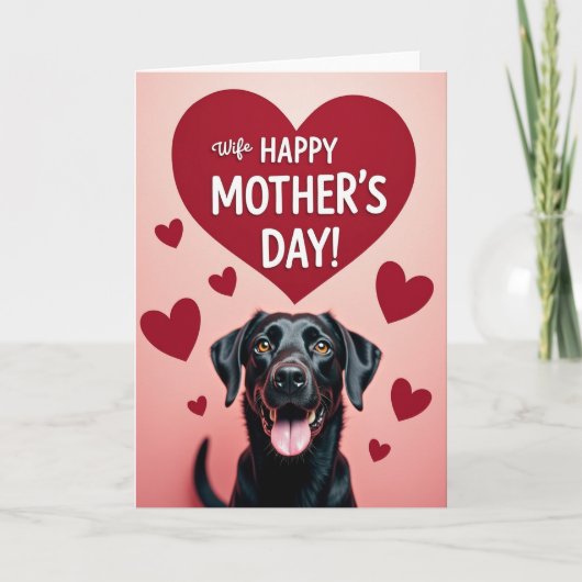 Carte de la journée du chien à affection rayée (Devant)
