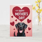 Carte de la journée du chien à affection rayée (Fleur jaune)