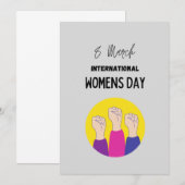 Carte de la Journée internationale de la femme (Devant / Derrière)