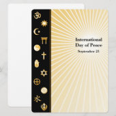 Carte de la Journée internationale de la paix (Devant / Derrière)