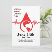Carte de la Journée mondiale des donneurs de sang (Debout devant)