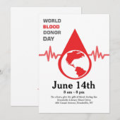 Carte de la Journée mondiale des donneurs de sang (Devant / Derrière)