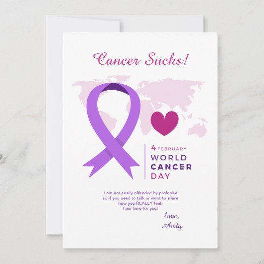 Carte de la Journée mondiale du cancer (Devant)