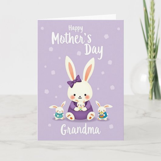 Carte de la lapine maman aimante (Devant)