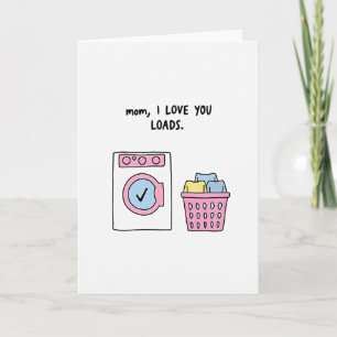 Carte de la lessive d'amour pour maman