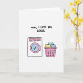 Carte de la lessive d'amour pour maman (Fleur jaune)
