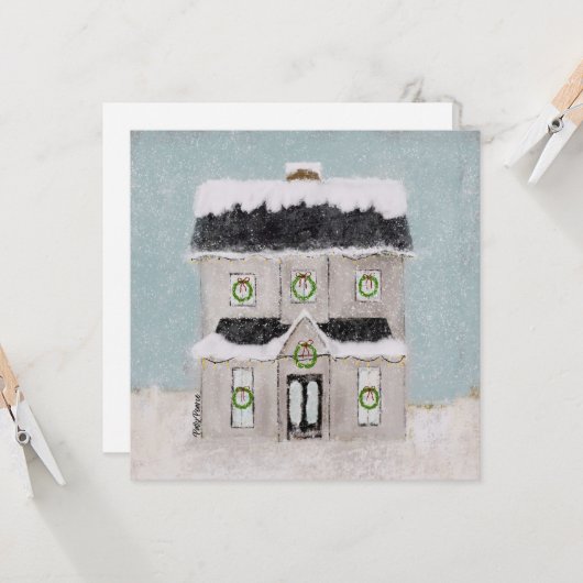 Carte de la maison de Noël (Devant/Arrière en situation)