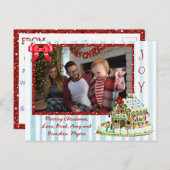 Carte de la maison en pain d'épices (Devant / Derrière)