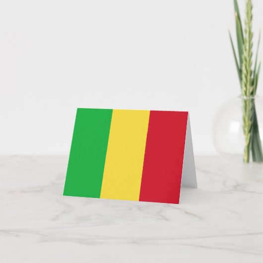 Carte de la Mali avec drapeau (Devant)
