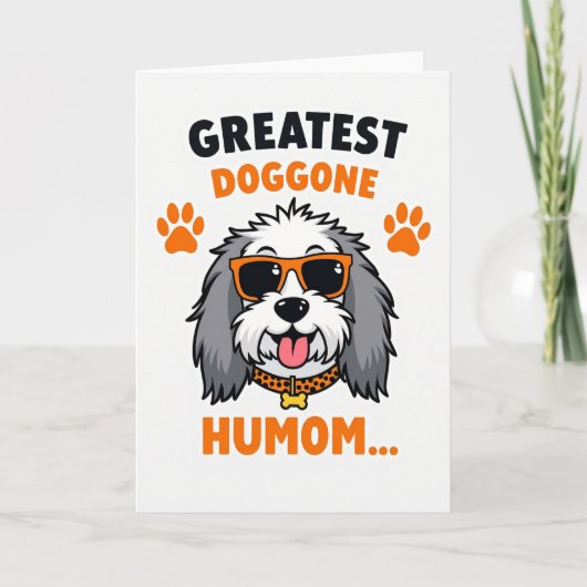 Carte de la maman de chien la plus cool (Devant)