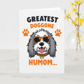 Carte de la maman de chien la plus cool (Fleur jaune)