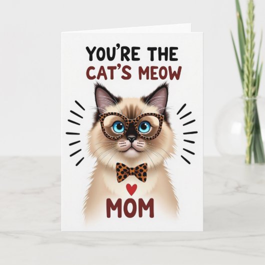 Carte de la maman du chat tacheté (Devant)