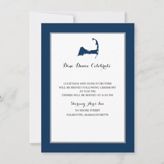 Carte de la marine Blue Cape Cod | Réception (Devant)