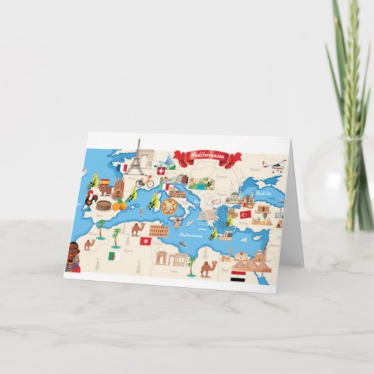 Carte de la Méditerranée (Devant)