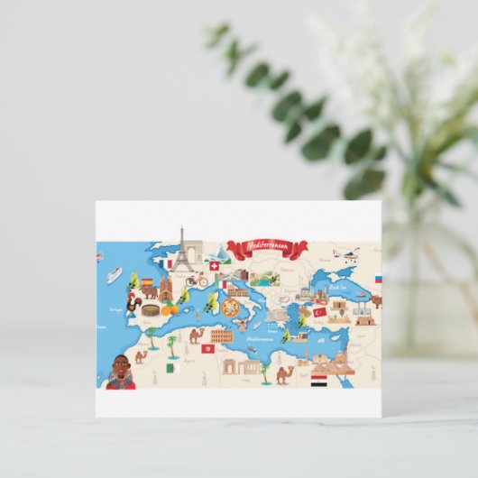 Carte de la Méditerranée (Debout devant)