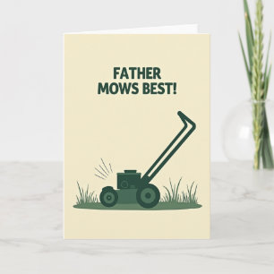 Carte de la meilleure journée pour papa à tondre