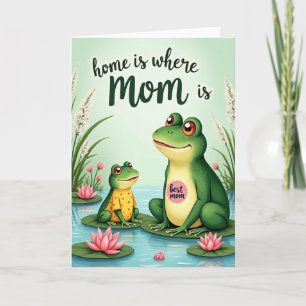 Carte de la Meilleure Mère Grenouille Verte