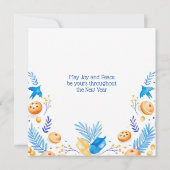 Carte de la menorah de Hanouka (Dos)