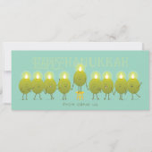 Carte de la Menorah de Hanoukka Olives | Carte de (Devant)