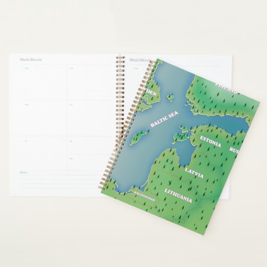 Carte de la mer Baltique (Devant avec enveloppe)