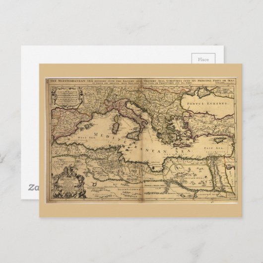 Carte de la mer Méditerranée (1685) (Devant / Derrière)