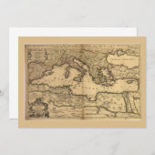 Carte de la mer Méditerranée (1685) (Devant / Derrière)