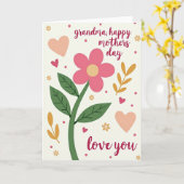 Carte de la Mère à la Fleur Rose (Fleur jaune)