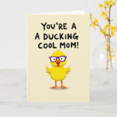 Carte de la mère cool jaune oiseau art (Fleur jaune)