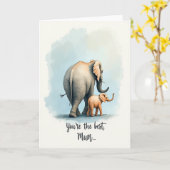 Carte de la mère de veau pêche à l'amour (Fleur jaune)