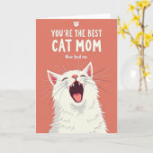 Carte de la Mère du Chat Doux (Fleur jaune)