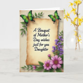 Carte de la Mère Papillon Émeraude (Fleur jaune)