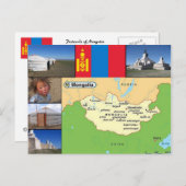 Carte de la Mongolie (Devant / Derrière)