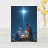 Carte de la Naissance de Jésus (Fleur jaune)