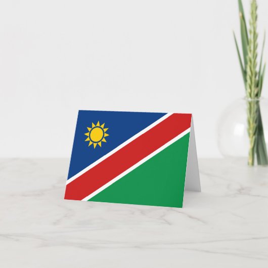 Carte de la Namibie avec drapeau (Devant)