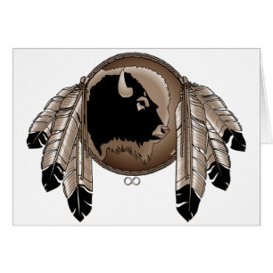 Carte de la nation métis Carte d'art faunique des 