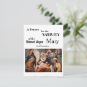 Carte de la Nativité de Marie (Debout devant)