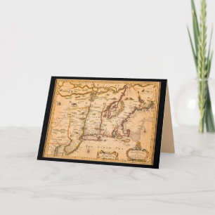 Carte de la Nouvelle-Angleterre des années 1600 av