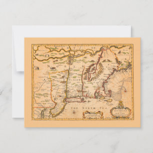 Carte de la Nouvelle-Angleterre des années 1600 av