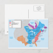 Carte de la Nouvelle-France en 1750 (Devant / Derrière)