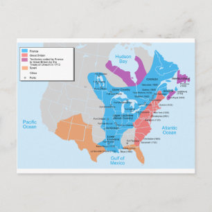 Carte de la Nouvelle-France en 1750