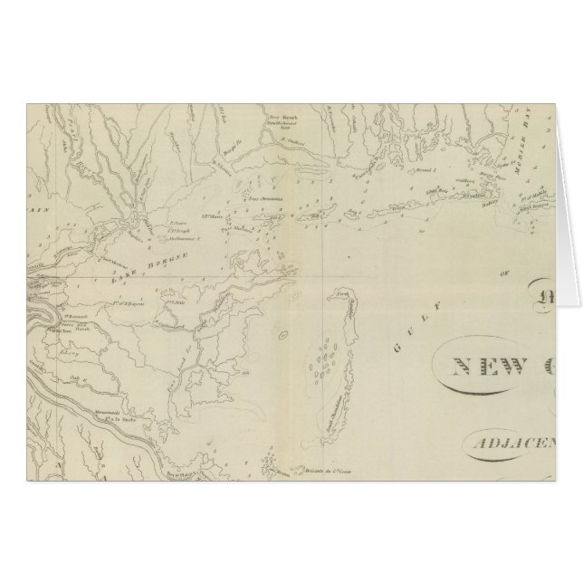 Carte de la Nouvelle-Orléans (Devant horizontal)