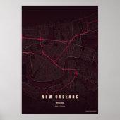 Carte de la Nouvelle-Orléans Ruby NOLA Affiche de  (Devant)