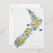 Carte de la Nouvelle-Zélande (Devant / Derrière)