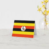 Carte de la Ouganda avec drapeau (Fleur jaune)