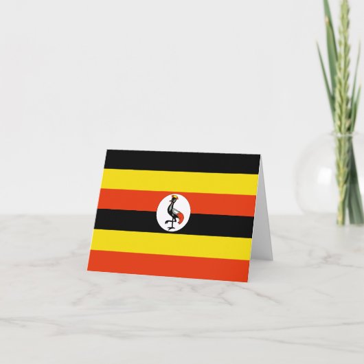 Carte de la Ouganda avec drapeau (Devant)
