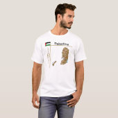 Carte de la Palestine + Drapeau + Titre T-shirt (Devant entier)
