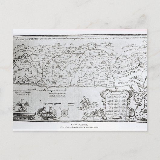 Carte de la Palestine, d'une Pâque Haggadah (Devant)
